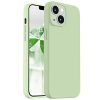 Vooii Compatible with iPhone 14 Case,[Silky Touch Premium Liquid Silicone] [Soft Anti-Scratch Microfiber Lining], Ultra Slim Shockproof Protective Case for iPhone 14 - Matcha